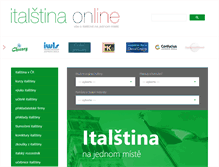 Tablet Screenshot of italstina-on-line.cz